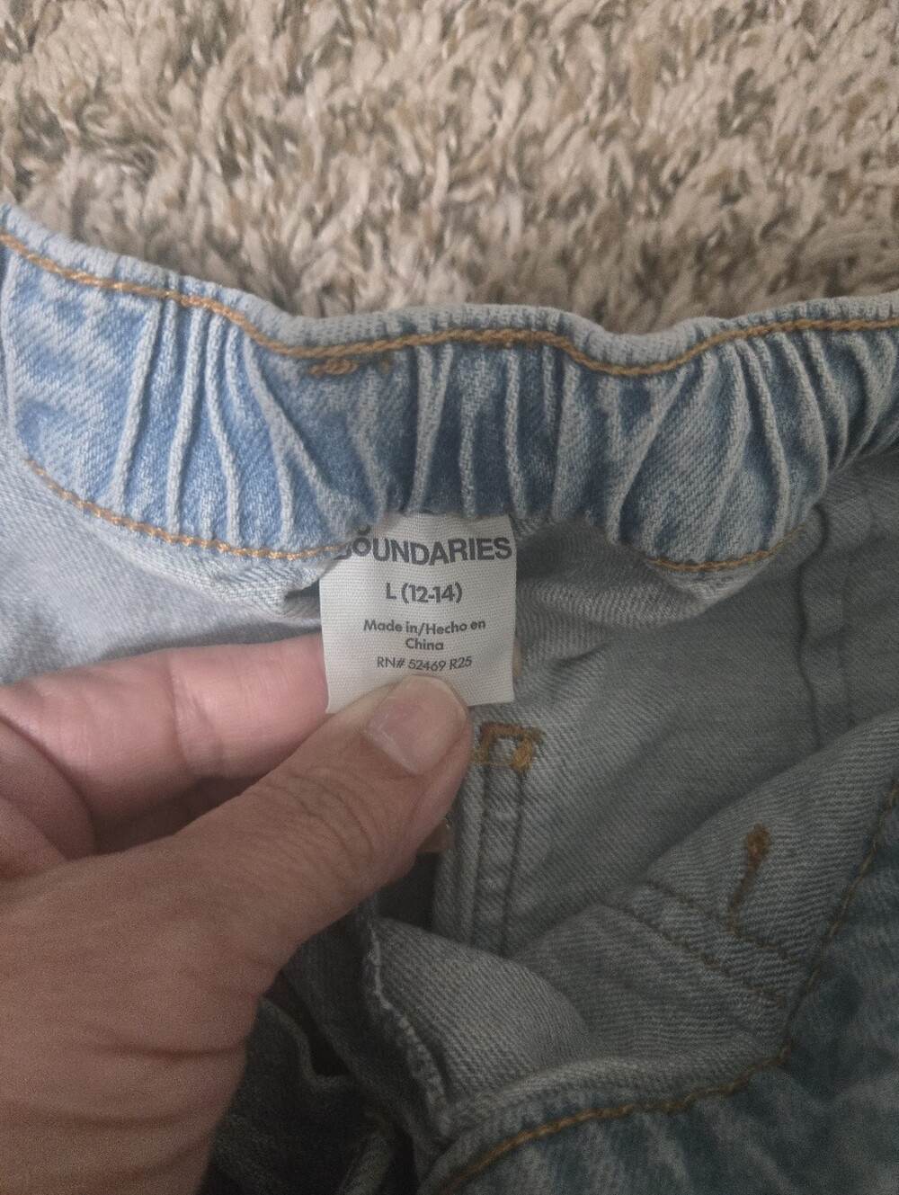 No Boundaries Light Blue Wide Leg Cargo Jeans - Picture 3 of 3